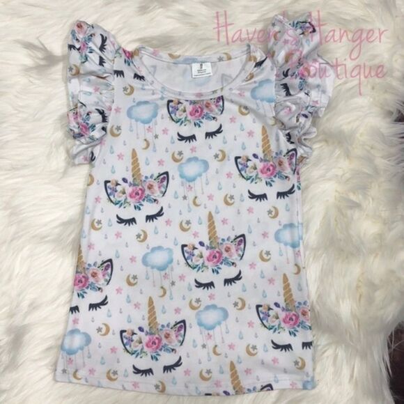 NEW 🦄 Unicorn Baby Girl Top - Picture 3 of 3